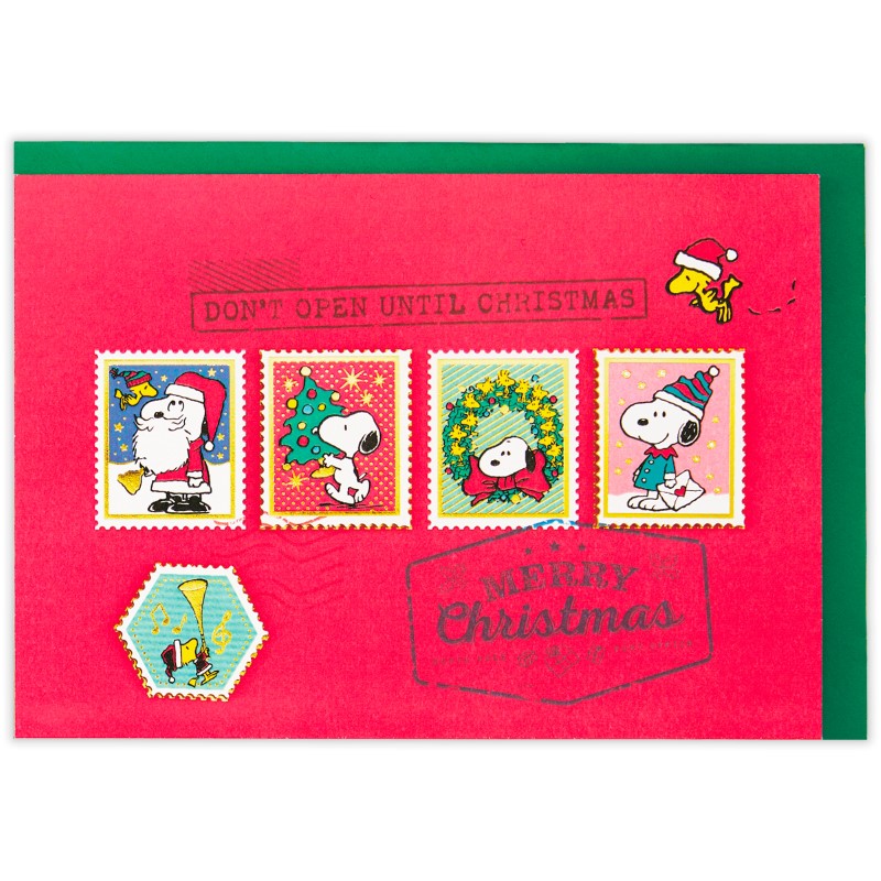 PEANUTS クリスマスカード 立体カード SNクリスマススタンプ